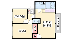 明石駅 バス20分  中野1丁目北下車：停歩1分 2階の物件間取画像